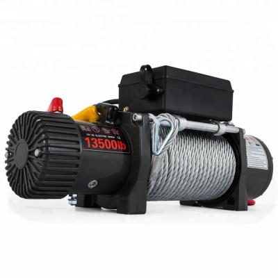 12v 4x4 Electri Winch 13500lb - Steel Cable - Two Remotes