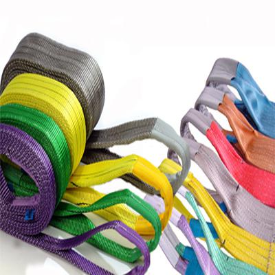 Flat sling, eye sling, lifting sling, binding belt 